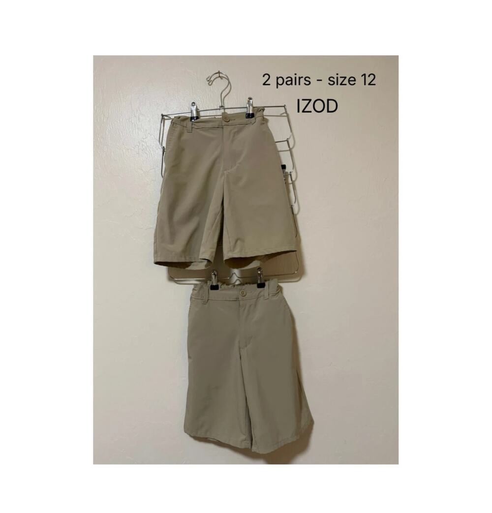 2 pairs khaki shorts (12) - IZOD